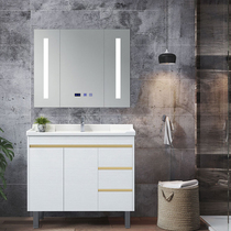Solid wood bathroom cabinet Floor-standing washbasin cabinet Bathroom sink Mirror cabinet Washbasin cabinet Combined bathroom sink