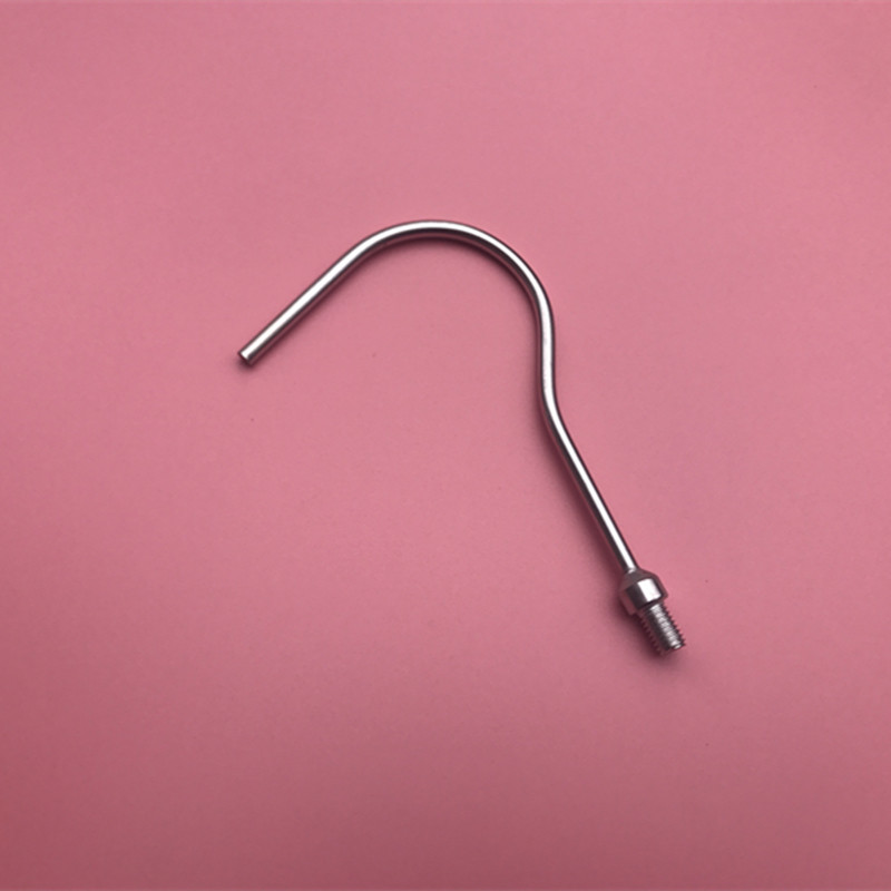 Tip-free solid stainless steel hook head 8mm screw mouth single lap to pick up the clothes-fetch bent hook head without pole-Taobao