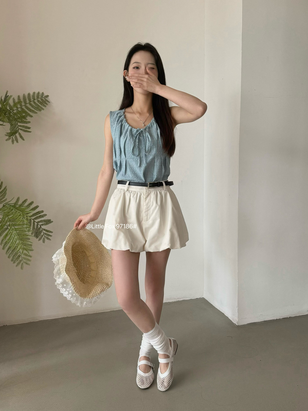 Little Fox 97186 Offline Physical Store Same Style Bud Shorts with Belt