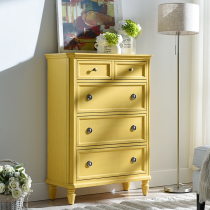 American chest cabinet solid wood bedroom storage decoration cabinet living room entrance locker simple drawer cabinet drawer cabinet Nordic chest