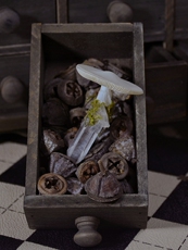 bjd场景道具娃屋 蘑菇天然水晶魔法摆件饰品可爱系潮玩手工成品现货定制一物一拍