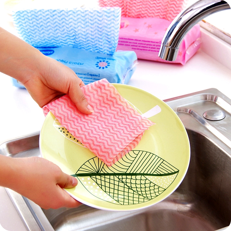 Kitchen disposable wash-free rag water suction not stained with oil dishcloth extraction type unwoven cloth cleaning towels 80 extraction and environmental protection