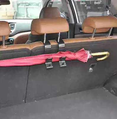 Hanging car seat umbrella fixed storage layer rack adhesive hook car supplies multifunctional seat back shelf