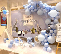 Forest animal birthday background cloth Baby year-old full moon feast Children photo poster wall cloth balloon party customization