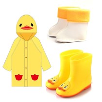 Male And Female Children Rain Shoes Rainboot Yellow Duck Suit All Season Universal Rain Boots Add Liner 5 Year Old 3 Kid Set Shoes Baby
