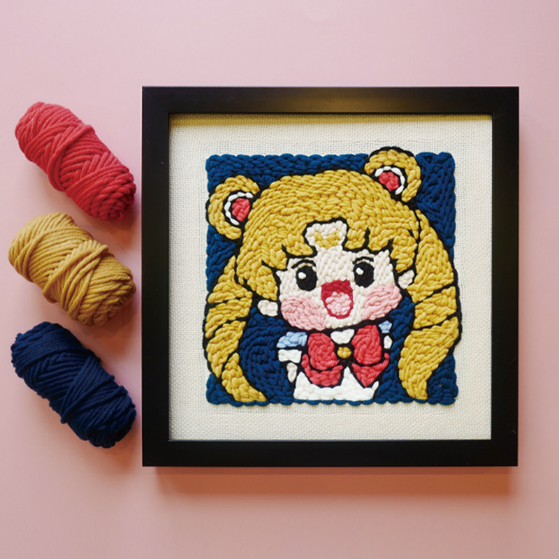 Russian poke embroidery hand embroidery material bag diy embroidery beauty girl hair embroidery gift hand made gift