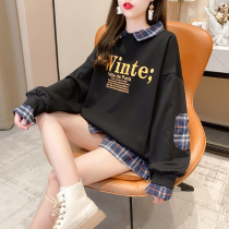 Autumn and winter gestation Clothing Loose two blouses thickened Garsuede 2020 New surgmy jacket with long sweatshirt jacket