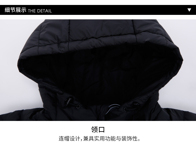 Anta down jacket nam dài trùm đầu dày áo khoác ấm mùa thu 2019 mới áo khoác chống gió màu đen - Thể thao xuống áo khoác áo phao thân dài nữ đẹp