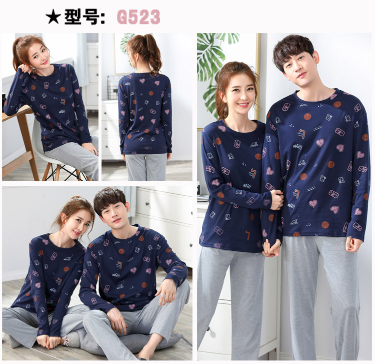 Mùa thu và mùa đông vài bộ đồ ngủ kích thước lớn mùa xuân và mùa thu mùa đông bông couple đồ ngủ dài tay nam giới và phụ nữ mô hình bông dịch vụ nhà đồ ngủ pijama nữ