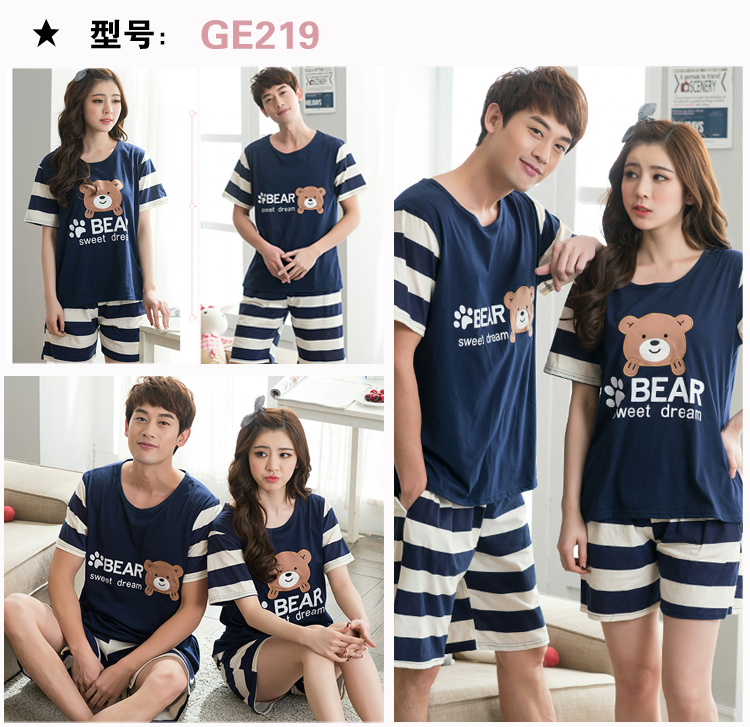 Có thể mặc cotton vài bộ đồ ngủ mùa hè ngắn tay của phụ nữ cotton đồ ngủ nam giới và phụ nữ mỏng mùa hè phục vụ nhà phù hợp với đồ bộ mùa hè cho nam nữ