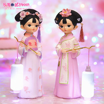 Palace ancient style small objects grid decoration doll desktop decoration girl girl girl birthday Chinese style gift
