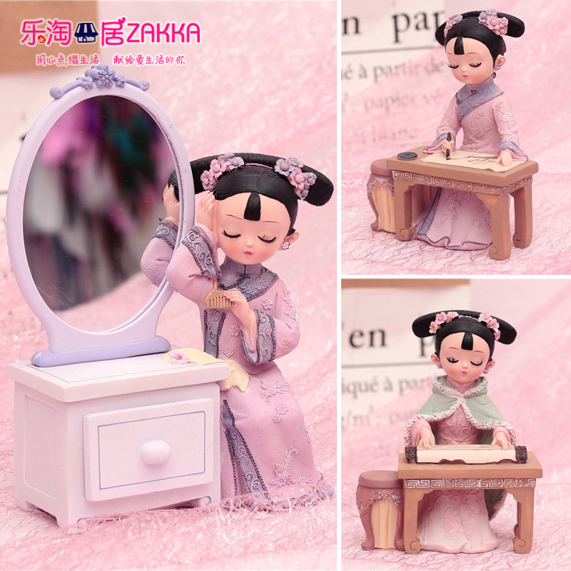Retro know no ancient costume Court style princess small ornaments girl bedroom decorations Cute girl small gifts