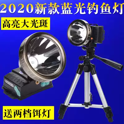 Leader 1000 strong light charging super bright blue fishing Light Night Fishing light headlight w flashlight hernia Taiwan fishing