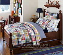 American Mediterranean bed Childrens bunk bed European boys and girls single solid wood bed European country idyllic bed