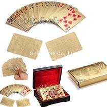 24K Karat Gold Foil Plated Game Poker Casino Playing Card-