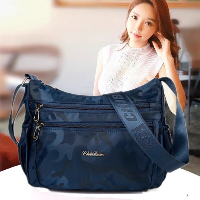 Japanese New Crossbody Bag for Women, Korean Style Multi-Layer Mom Bag, Waterproof Oxford Cloth Travel Shoulder Bag, Business Wallet