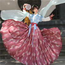 Chaoge original Chinese clothes female Chinese style summer fresh and elegant elegant cross-collar waist skirt ancient costume fairy