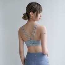 Sports underwear Womens thin shockproof running gathered shape no rim yoga vest fitness bra bra
