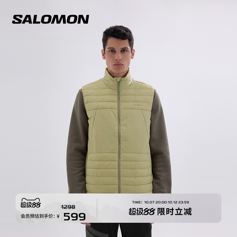 Salomon Salomon Outdoor Men's Autumn and Winter Lightweight Warm Vest Sports Cotton Vest Rflx Vest m