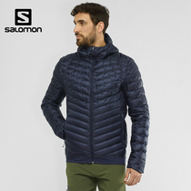 Salomon Salomon men hooded down jacket autumn and winter new sports top outdoor leisure warm