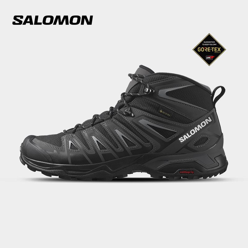Salomon Salomon Anti-water Help hiking shoes Men and women Shock Absorbing X ULTRA PIONEER MID GTX-Taobao