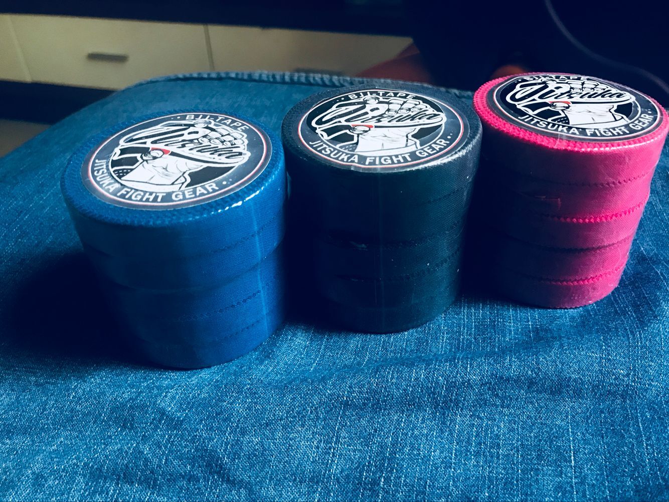 Jitsuka Jiu-jitsu Professional Jiu-jitsu judo grab handle serrated tape Hand bandage Black powder blue