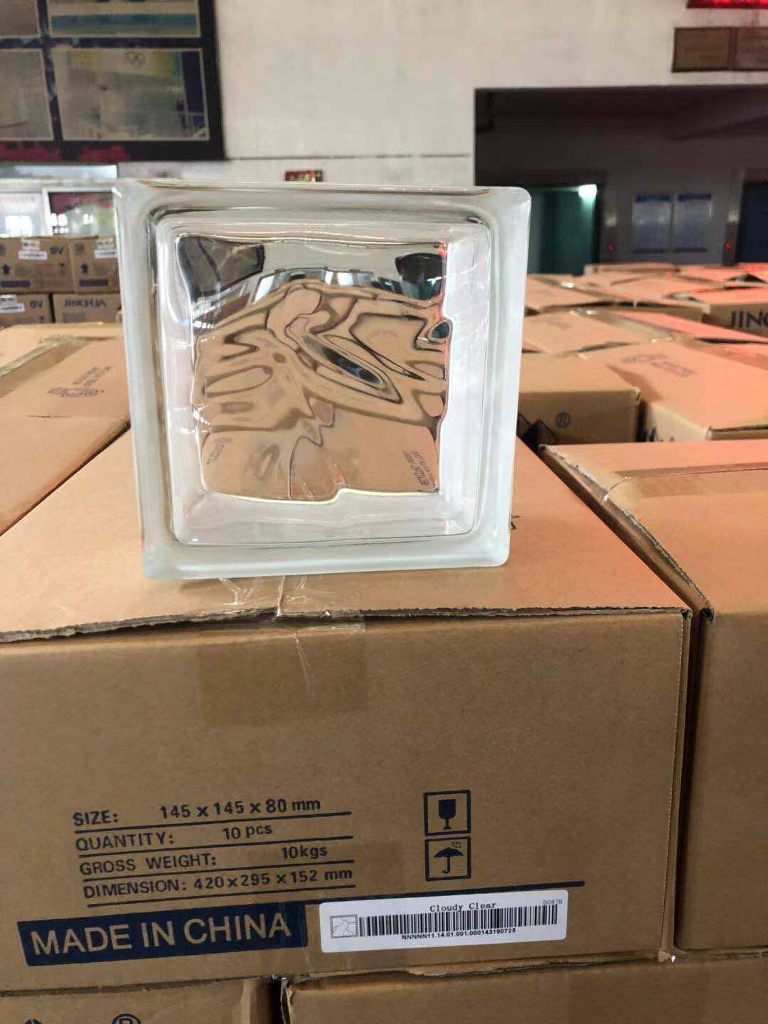 145 ultra white clouds fog glass brick ultra white glass brick brick glass brick partition wall Xuanguan shower room