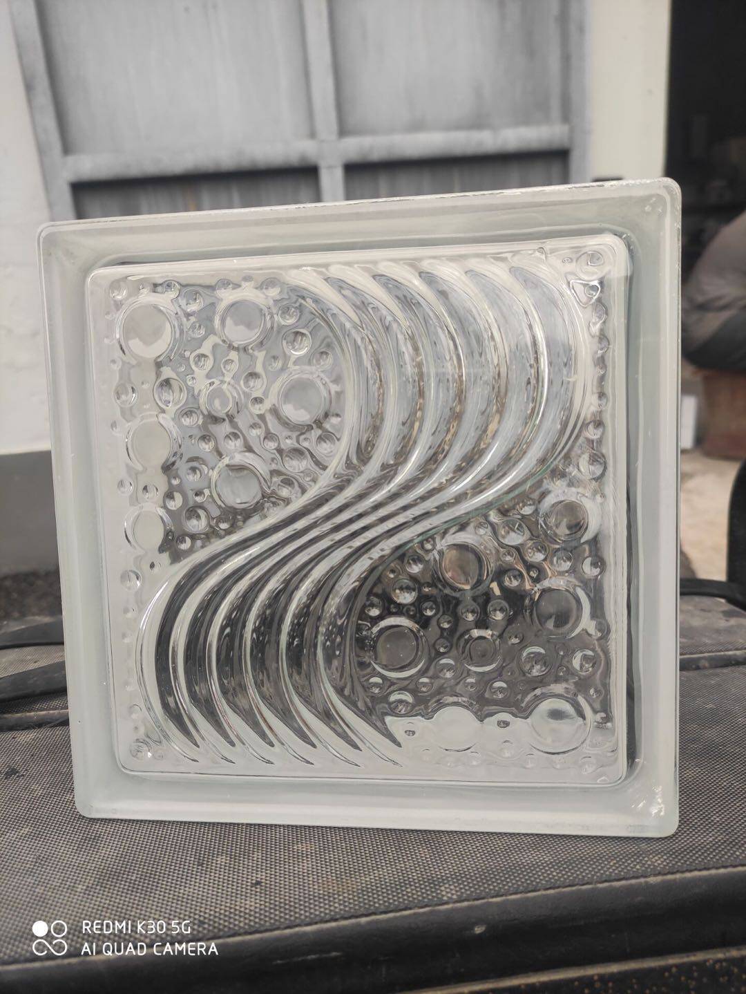 Special water ripple glass brick 190*190*80 glass brick