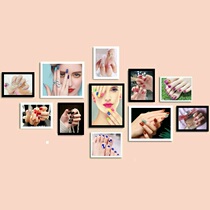 Semi-permanent poster Beauty salon Decorative painting embroidery hanging painting Photo wall Micro plastic nail eyelash photo wall
