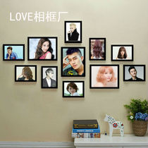 Hair salon decorative painting background wall Barbershop hair salon photo wall European and American hot dye mainstream hairstyle black and white photo frame wall