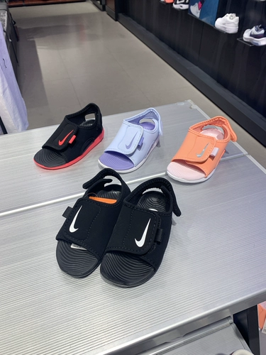 Nike, модные детские босоножки для мальчиков с открытыми пальцами ног на липучке, пляжная обувь