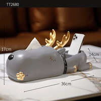 Lie Lite Little Deer Grey Multifunctional Paper Box