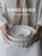 Manxu underglaze colored ceramic plate Jingdezhen blue and white bowl plate set Fuxi retro plate housewarming gift
