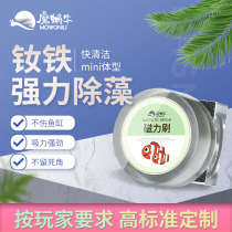 Aquarium water grass fish tank clear dirt green brown algae size Mini Magnetic brush scraping algae knife cleaner fish tank wipe