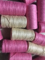 Hangtag twine pink twine hemp rope clip photo jute rope decorative hemp two-strand jute rope 130 m
