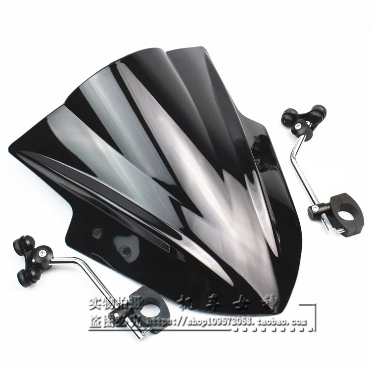 Áp dụng cho kính chắn gió xe máy Kawasaki Z400 phía trước kính chắn gió khung thép không gỉ phụ kiện chuyển đổi đường dài đặc biệt - Kính chắn gió trước xe gắn máy Kính chắn gió xe máy Vision