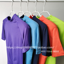 Foreign trade original single female summer dress small round neck slim long section quick-drying high elastic sports fitness yoga short-sleeved T-shirt