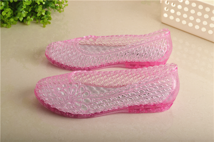 Mùa hè mới chống mưa giày dép nữ pha lê thạch nhựa nêm dày đáy giày mẹ thoáng khí dép sandal nữ