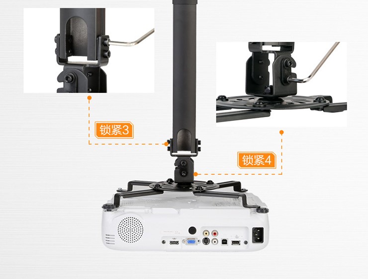 Máy chiếu treo kính thiên văn phổ quát BenQ Epson Sony Máy chiếu gia đình khung trần nhà kinh doanh - Phụ kiện máy chiếu màn chiếu 100 inch