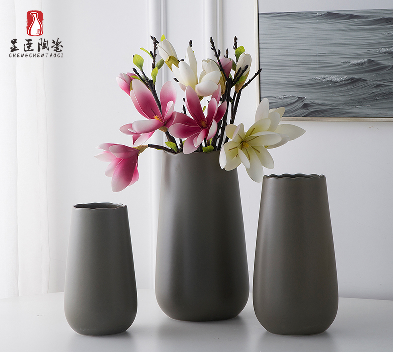 Jingdezhen porcelain vase furnishing articles ceramic bottle arranging flowers sitting room office table northern wind art deco floret bottle