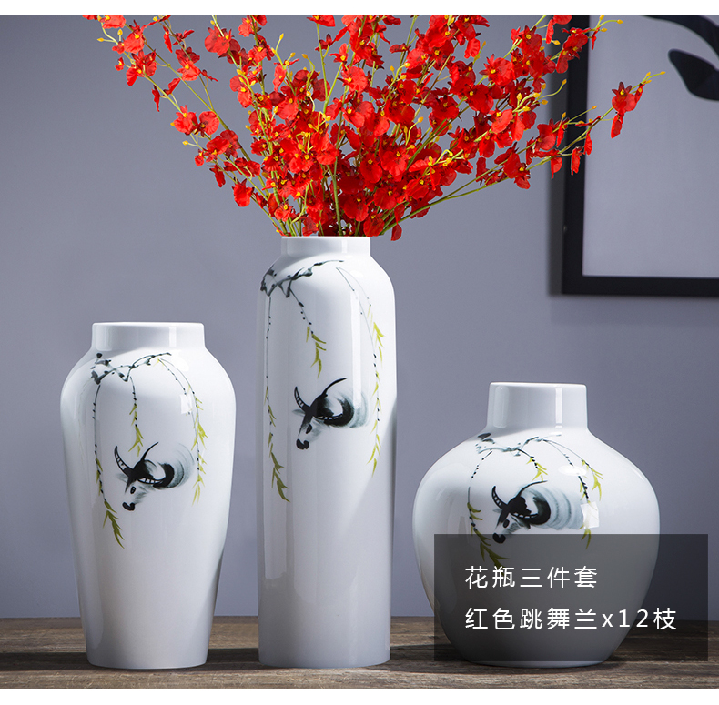 Jingdezhen ceramic vases, I and contracted white tea table desktop furnishing articles ornaments flower arranging wide expressions using porcelain vase