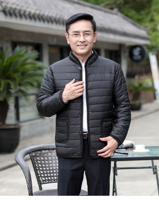 Áo khoác nam trung niên cotton dày áo khoác cotton nhỏ trung niên nam mùa đông cộng với áo khoác nhung áo khoác cũ áo dạ nam hàn quốc