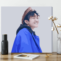 Yi Qianxi digital oil painting diy digital oil painting TFBOY star character coloring hand drawn Wang Junkai custom