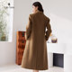 Yuxiangfei sheep wool double-sided woolen coat women's lapel mid-length double-beasted coat commuting 2023 winter new style