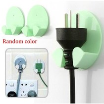 2 PCS Practical Self - AdheSive Power plug-in Socket Holder
