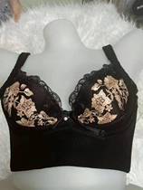 New anti-body manager Nia love fan Paris short bra black gathered adjustment type breast underwear