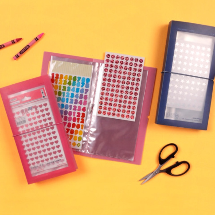 (Smore spot) Korean be on D strap photo sticker postcard storage book portable