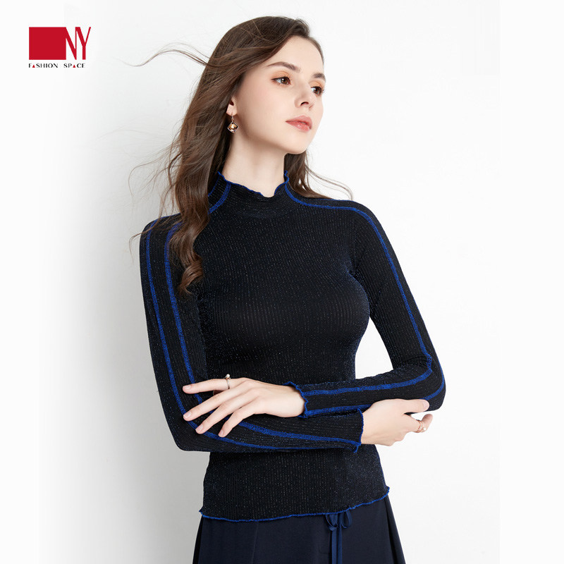 Nayi Latin dance suit female adult autumn and winter half turtleneck new sexy modern dance top standard dance national standard dance costume