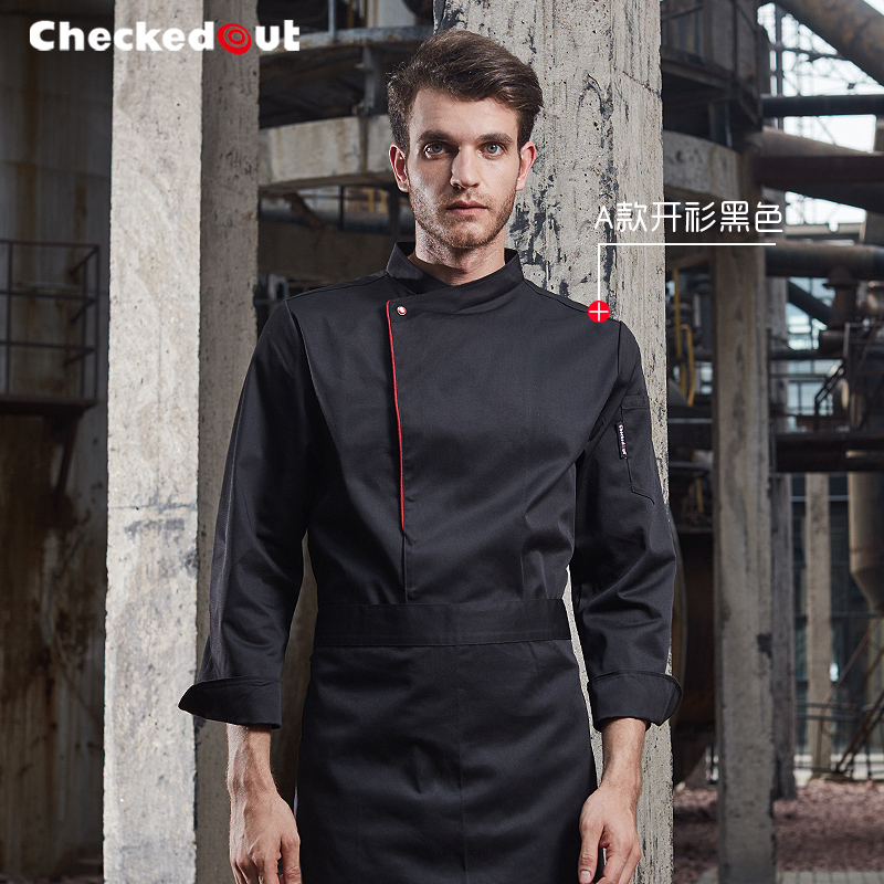 Chef của workclothes nam quần áo ngắn tay mùa hè bếp tùy chỉnh nướng phương Tây nhà hàng bảo hộ lao thở quần áo đầu bếp tay áo dài