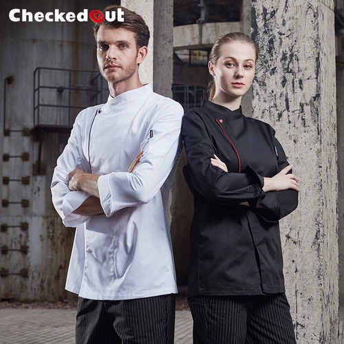 Костюм шеф-повара мужчина с длинными рукавыми рукавами кухня западный ресторан Отель Duomei Work Sup Work с водонепроницаемым костюмом шеф-повара большого размера
